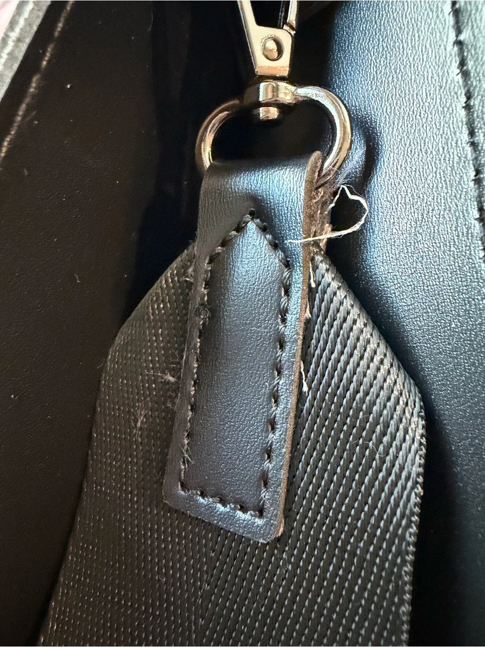 Claudia Canova | Black Leather Tote Bag with Crossbody Strap
